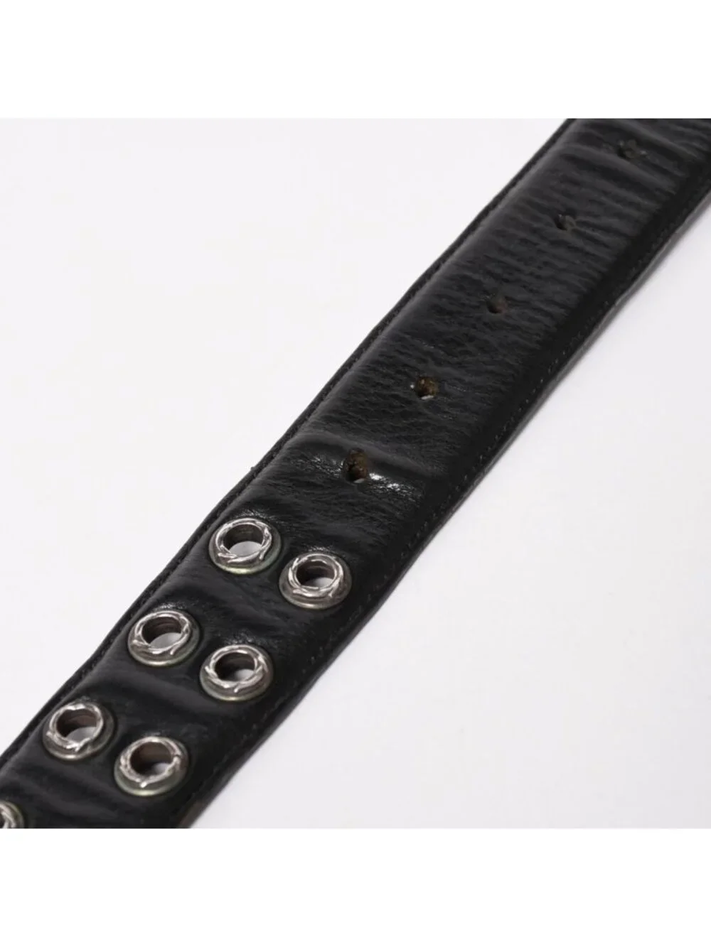 Chrome Hearts Strap Dbl Row of Grommets Double Row of 925 Sterling Silver Belt